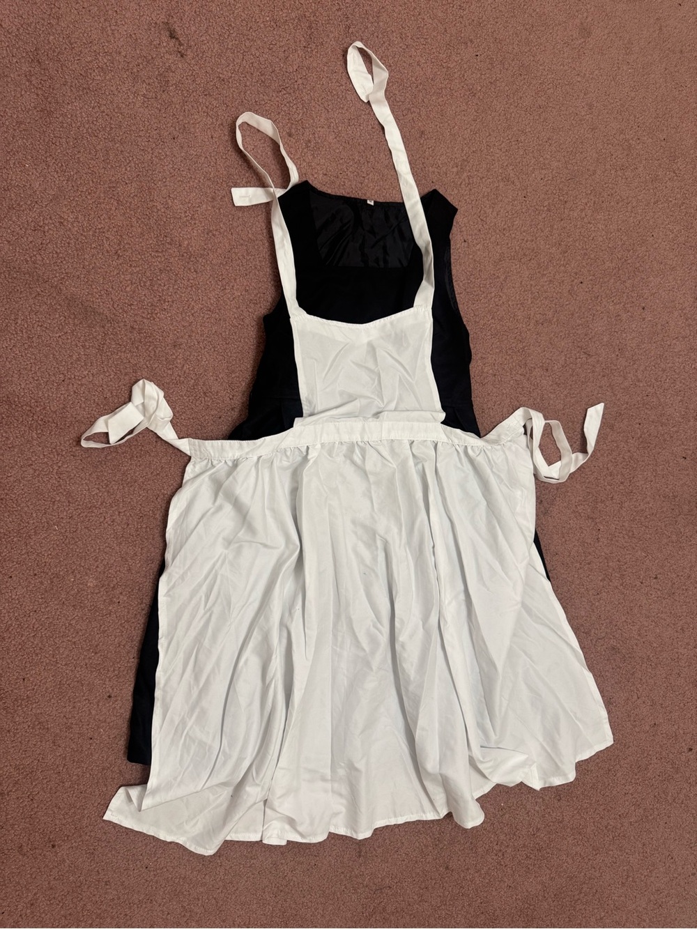 New m black dresd apron prarie colonial costume outfit renaissance vintage